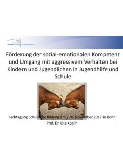 F&#246;rderung der sozial-emotionalen Kompetenz und Umgang …