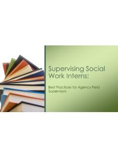 Supervising Social Work Interns