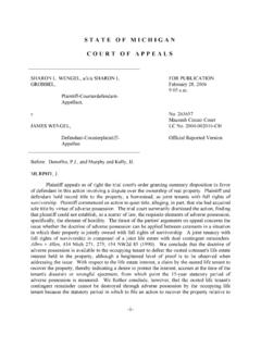 STATE OF MICHIGAN COURT OF APPEALS