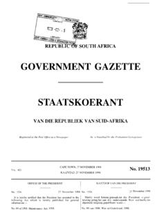 GOVERNMENT GAZETTE STAATSKOERANT - …