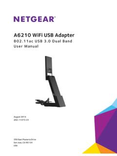 A6210 WiFi USB Adapter User Manual - Netgear