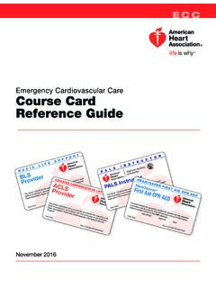 Emergency Cardiovascular Care Course Card Reference Guide
