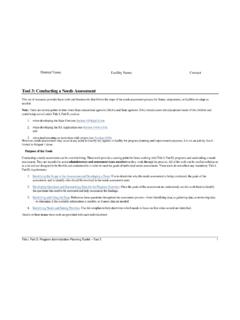 Tool 3: Conducting a Needs Assessment - Kentucky