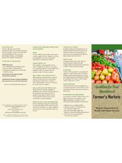Farmer’s Markets - Missouri Department of Health and ...