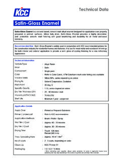 Satin-Gloss Enamel - kccpaint.com.my