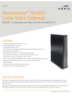 arris.com Touchstone&#174; TG3452 Cable Voice Gateway