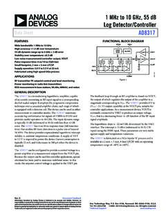 1 MHz to 10 GHz, 55 dB Log Detector/Controller Data Sheet ...