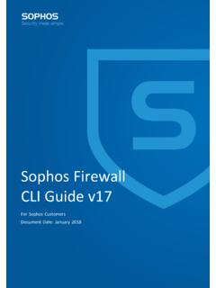 Sophos Firewall CLI Guide v17