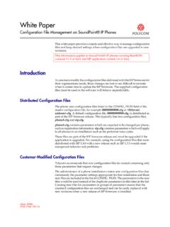 Configuration File Management on SoundPoint IP …
