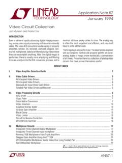 AN57 - Video Circuit Collection - Analog Devices