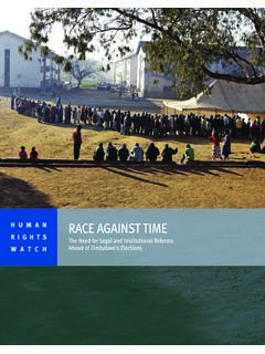 RACE AGAINST TIME - Human Rights Watch