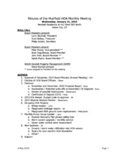 Minutes of the Muirfield HOA Monthly Meeting - …