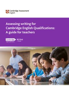 Assessing writing for Cambridge English Qualifications: A ...