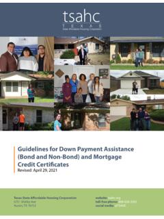 Guidelines for Down Payment Assistance (Bond and Non …