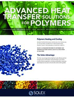 ADVANCED HEAT TRANSFER SOLUTIONS FOR POLYMERS
