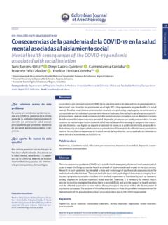 Consecuencias de la pandemia de la COVID-19 en la ... - SciELO
