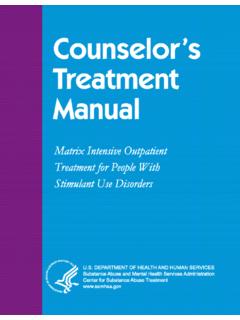 Counselor’s Treatment Manual - National Center on ...