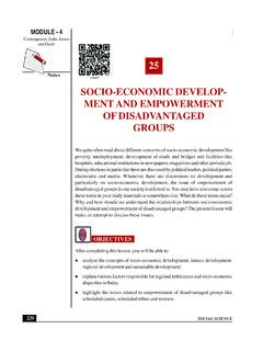25 SOCIO-ECONOMIC DEVELOP- MENT AND …