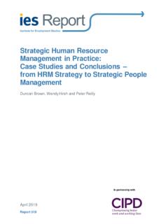 Strategic Human Resource Management in Practice: Case ...