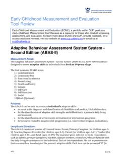 Adaptive Behaviour Assessment System System - Second ...