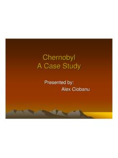Chernobyl A Case Study - McMaster University