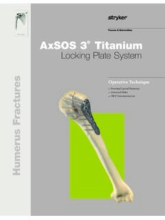 AxSOS 3&#174; Titanium Locking Plate System - Stryker MedEd