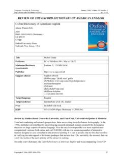 Oxford Dictionary of American English - University of …