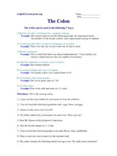 The Colon can be used in the following 7 ways