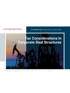 Tax Considerations in Corporate Deal Structures