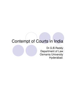 Contempt of Courts in India