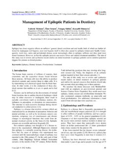 Management of Epileptic Patients in Dentistry