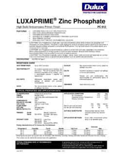 LUXAPRIME Zinc Phosphate - Dulux Protective Coatings