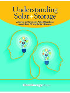 Understanding Solar Storage - Clean Energy Group