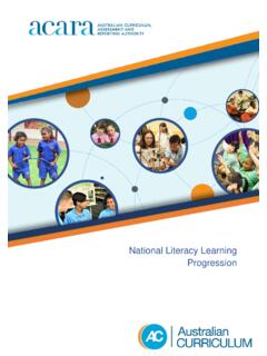 National Literacy Learning Progression - Australian Curriculum