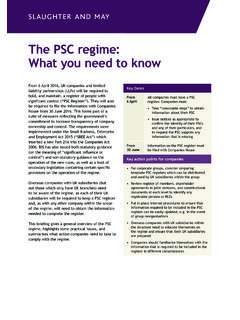 The PSC regime: What you need to know (PDF)