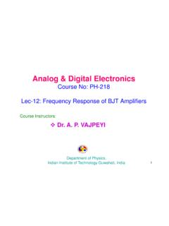 Analog &amp; Digital Electronics