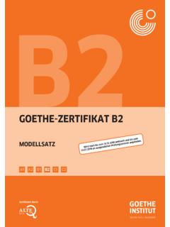 B2 Modellsatz CI 13 B2 Mod - goethe.de