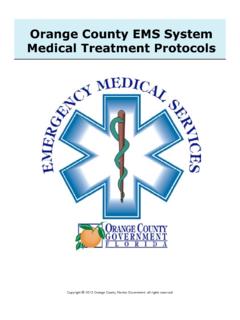 Orange County EMS System Medical Treatment Protocols