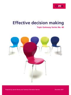 Effective decision making - Chartered Institute of ...