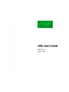 cXML User's Guide