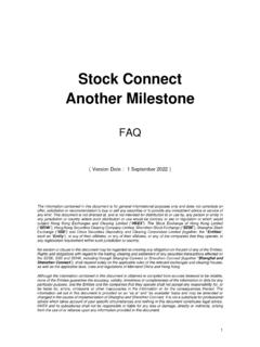 Stock Connect Another Milestone - HKEX