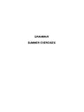 GRAMMAR SUMMER EXERCISES