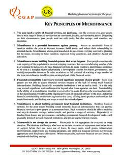 Key Principles of Microfinance - CGAP