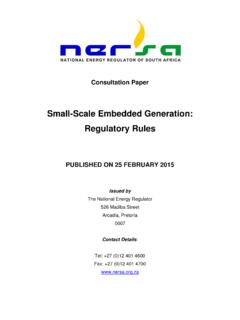Small-Scale Embedded Generation: Regulatory Rules