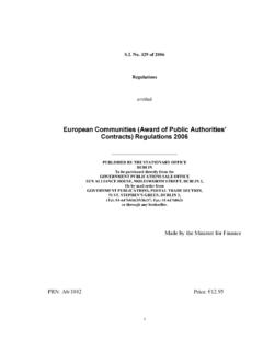 European Communities ( Award of Public Authorities ...