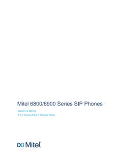 Mitel 6800/6900 Series SIP Phones