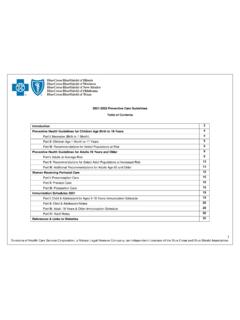 2021-2022 Preventive Care Guidelines Table of ... - BCBSIL