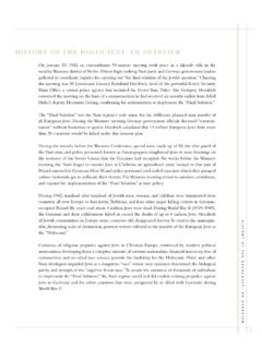 History of Holocaust - United States Holocaust Memorial …