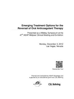 Emerging Treatment Options for the Reversal of …