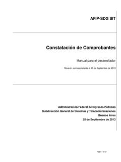 Constataci&#243;n de Comprobantes - AFIP